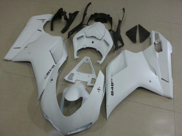 Mate Blanco Carenado Moto Ducati 848 1098 1198 2007-2014 Mate Blanco Carenado Moto Ducati 848 1098 1198 2007-2014