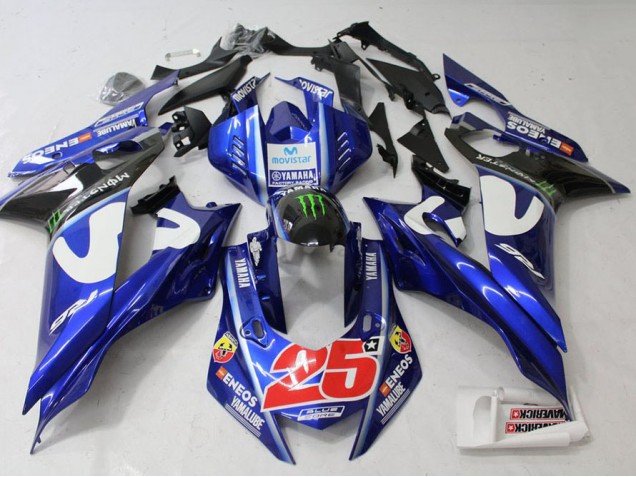 Movistar Carenado Moto Yamaha R6 2017-2023 Movistar Carenado Moto Yamaha R6 2017-2023