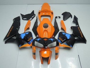 Naranja Negro ABS Kits Carenado Moto Honda CBR 600 RR 2005-2006