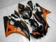 Naranja Negro ABS Kits Carenado Moto Yamaha R6 2006-2007 Naranja Negro ABS Kits Carenado Moto Yamaha R6 2006-2007