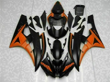 Naranja Negro ABS Kits Carenado Moto Yamaha R6 2006-2007