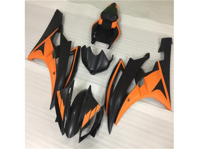 Naranja Negro ABS Moto Plástica Yamaha R6 2006-2007 Naranja Negro ABS Moto Plástica Yamaha R6 2006-2007