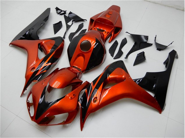 Naranja Negro Carenado Moto Honda CBR 1000 RR 2006-2007