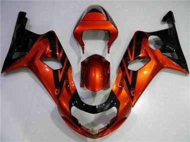 Naranja Negro Carenado Moto Suzuki GSXR 1000 K1 2000-2002