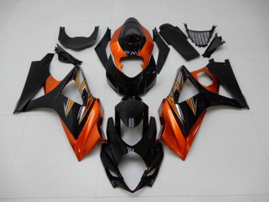 Naranja Negro Carenado Moto Suzuki GSXR 1000 K7 2007-2008