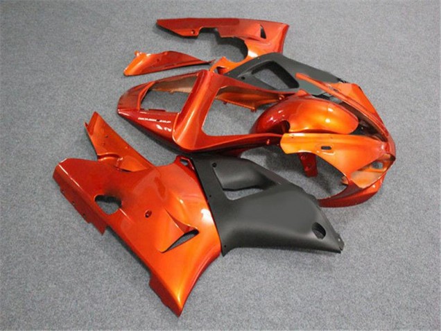 Naranja Negro Carenado Moto Yamaha R1 2000-2001