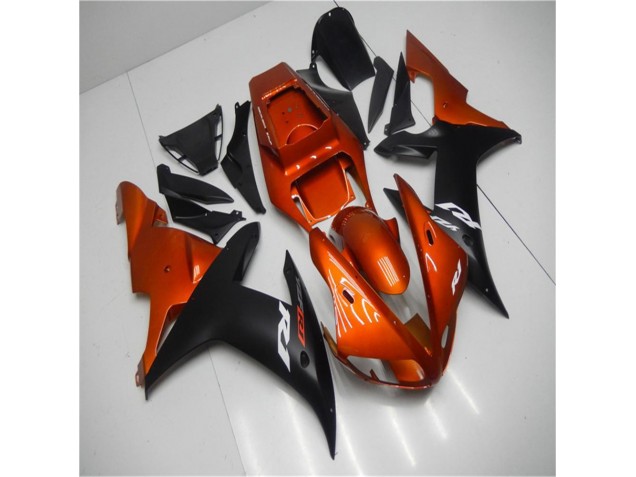 Naranja Negro Carenado Moto Yamaha R1 2002-2003