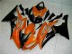 Naranja Negro Carenado Moto Yamaha R6 2008-2016 Naranja Negro Carenado Moto Yamaha R6 2008-2016