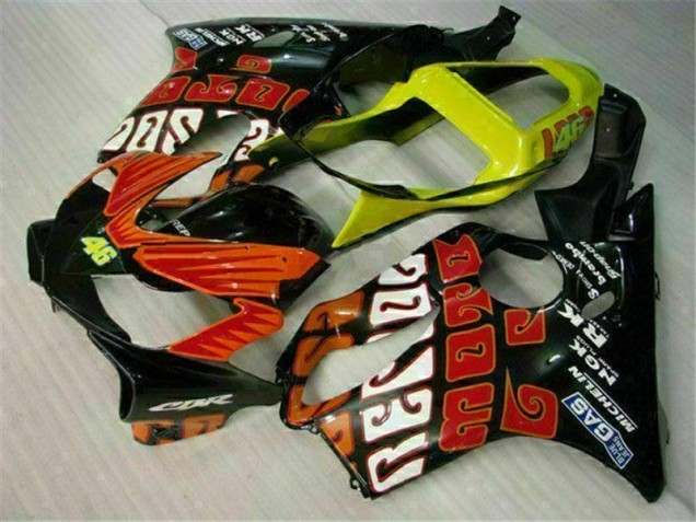 Naranja Negro Kit Completo Carenado Moto Honda CBR 600 F4i 2001-2003
