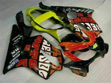 Naranja Negro Kit Completo Carenado Moto Honda CBR 600 F4i 2001-2003