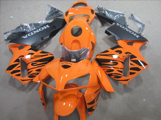 Naranja Negro Plástica Moto Honda CBR 600 RR 2005-2006