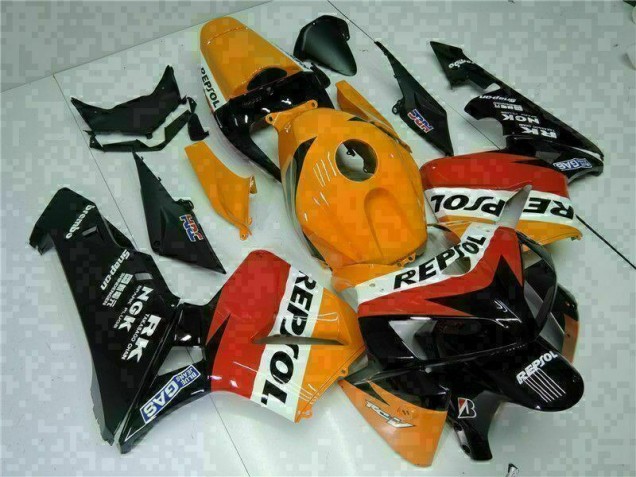 Naranja Negro Repsol Kit Carenado Moto Honda CBR 600 RR 2005-2006