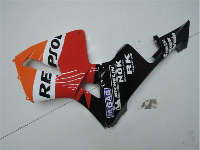 Naranja Rojo Negro Repsol Carenado Moto Honda CBR 600 RR 2003-2004