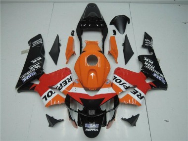 Naranja Rojo Negro Repsol Carenado Moto Honda CBR 600 RR 2003-2004