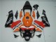 Naranja Rojo Negro Repsol Carenado Moto Honda CBR 600 RR 2003-2004
