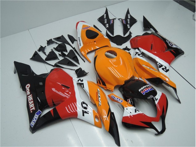 Naranja Rojo Negro Repsol Carenado Moto Honda CBR 600 RR 2009-2012