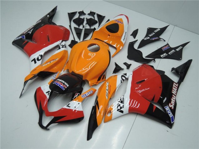 Naranja Rojo Negro Repsol Carenado Moto Honda CBR 600 RR 2009-2012