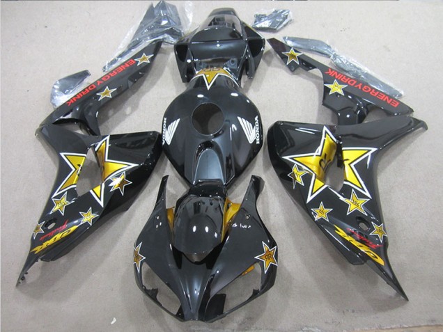 Negro Amarillo ENERGY DRINK Carenado Moto Honda CBR 1000 RR 2006-2007