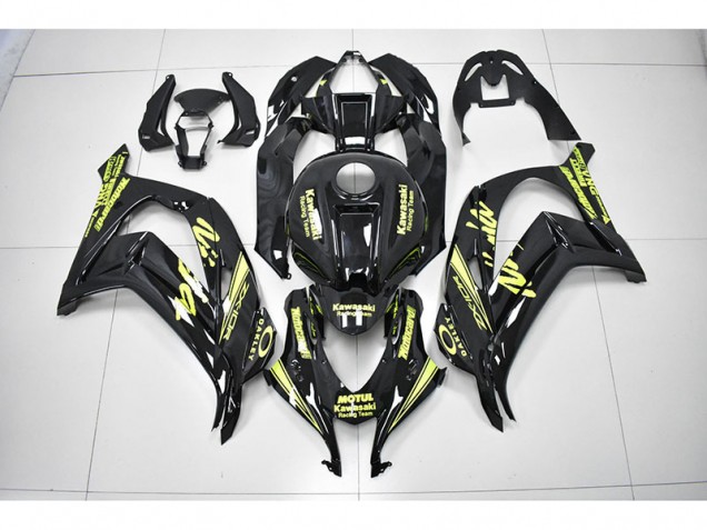 Negro Amarillo Equipo de Carreras Ninja Carenado Moto Kawasaki ZX10R 2016-2019 Negro Amarillo Equipo de Carreras Ninja Carenado Moto Kawasaki ZX10R 2016-2019
