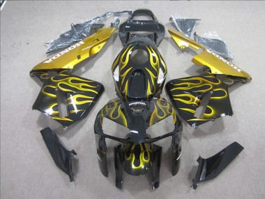 Negro Amarillo Llama Carenado Moto Honda CBR 600 RR 2005-2006