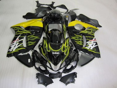 Negro Amarillo Llama Carenado Moto Suzuki GSXR 1300 Hayabusa 2008-2019