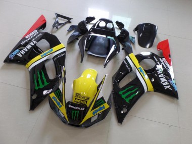 Negro Amarillo Monster Carenado Moto Yamaha R6 1998-2002