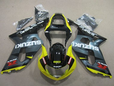 Negro Amarillo Motul Carenado Moto Suzuki GSXR 600 K1 K2 K3 2001-2003