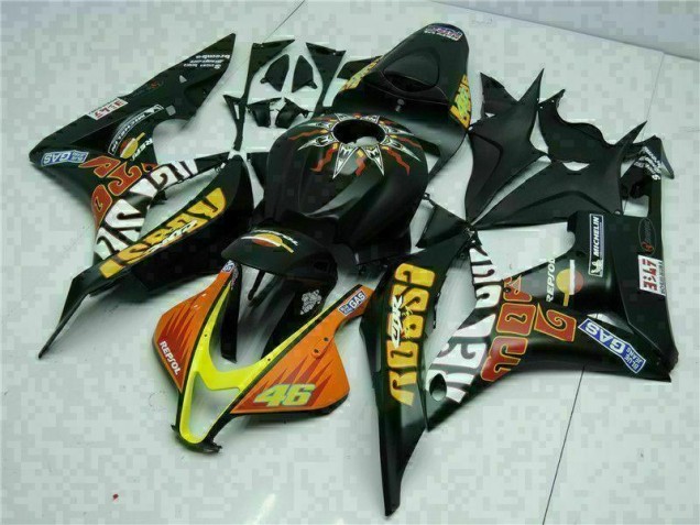 Negro Amarillo Repsol 46 Carenado Moto Honda CBR 600 RR 2007-2008