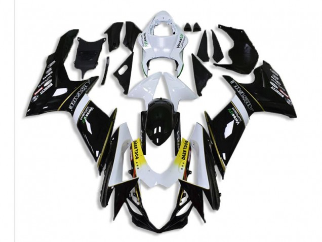 Negro Blanco ABS Moto Plástica Suzuki GSXR 600 / 750 K11 2011-2021
