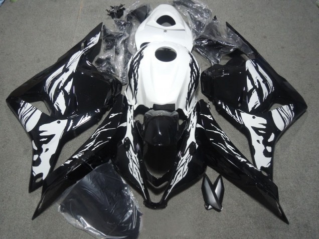 Negro Blanco ABS Moto Plástico Honda CBR 600 RR 2009-2012 Negro Blanco ABS Moto Plástico Honda CBR 600 RR 2009-2012