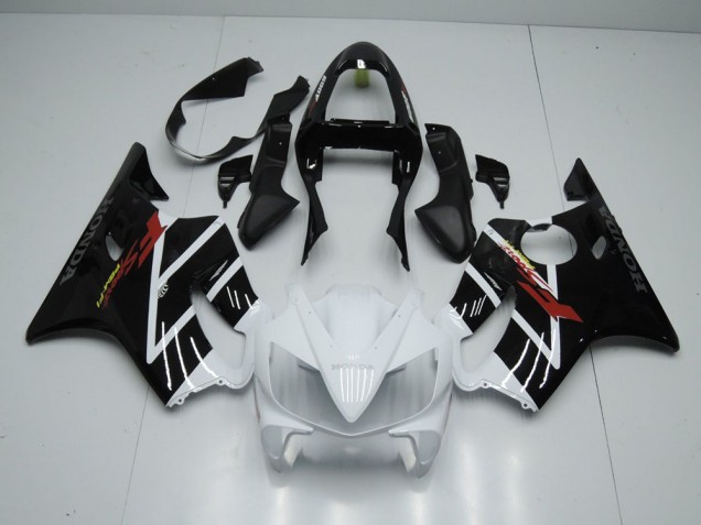 Negro Blanco Carenado Moto Honda CBR 600 F4i 2001-2003