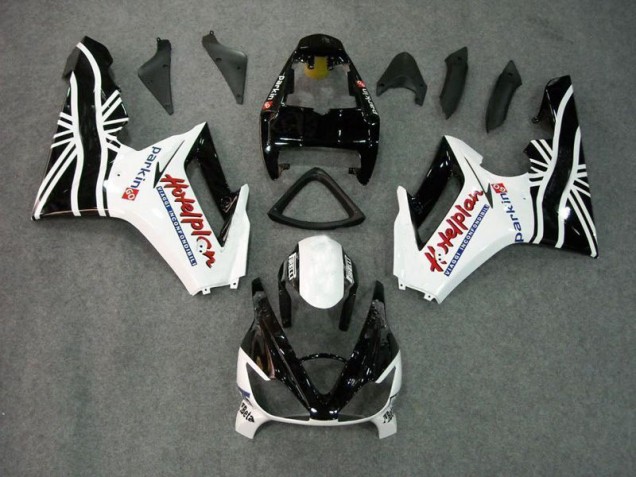 Negro Blanco Carenado Moto Triumph Daytona 675 Triple 2006-2008 Negro Blanco Carenado Moto Triumph Daytona 675 Triple 2006-2008