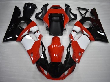 Negro Blanco Carenado Moto Yamaha R6 1998-2002