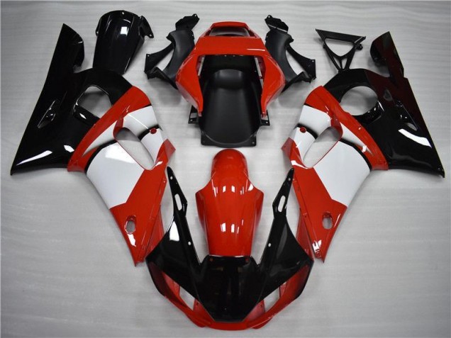 Negro Blanco Carenado Moto Yamaha R6 1998-2002