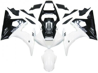 Negro Blanco Carenado Moto Yamaha R6 2003-2005