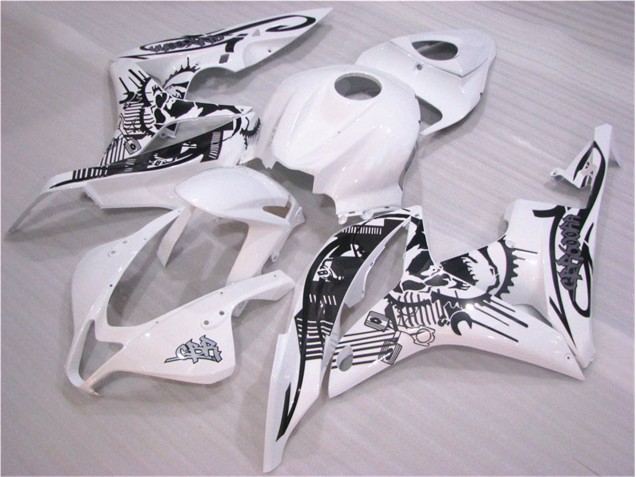 Negro Blanco Carrocería Motocicletas Honda CBR 600 RR 2007-2008