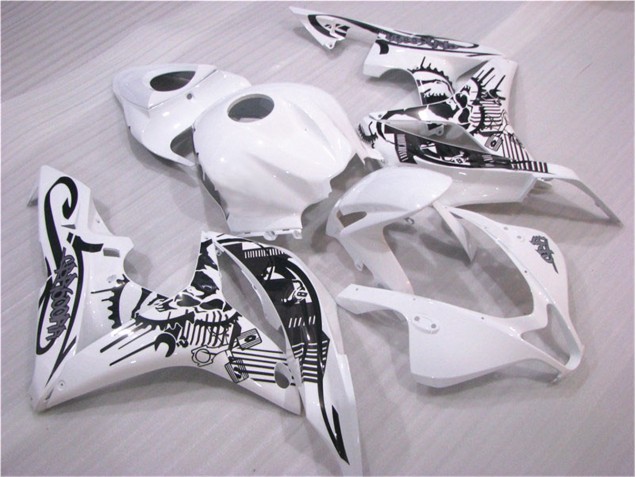 Negro Blanco Carrocería Motocicletas Honda CBR 600 RR 2007-2008