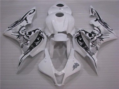 Negro Blanco Carrocería Motocicletas Honda CBR 600 RR 2007-2008