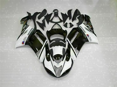 Negro Blanco Carrocería Motocicletas Kawasaki ZX6R 2007-2008