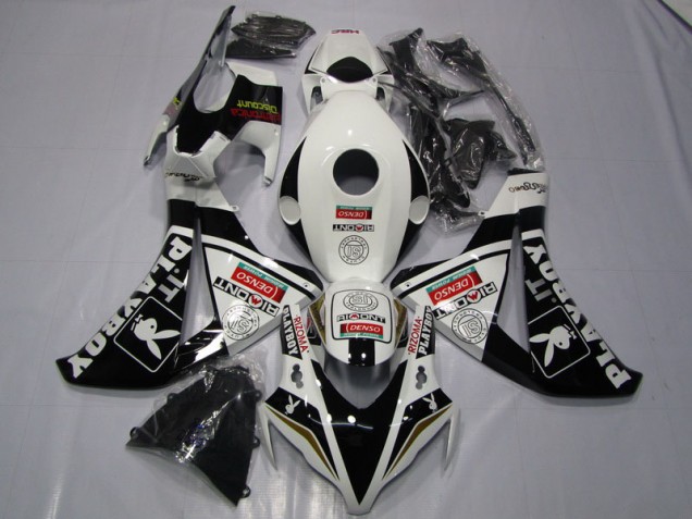 Negro Blanco Denso Playboy Carenado Moto Honda CBR 1000 RR 2008-2011