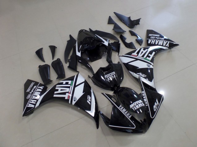 Negro Blanco Fiat Inyección Kits Carenado Moto Yamaha R1 2012-2014 Negro Blanco Fiat Inyección Kits Carenado Moto Yamaha R1 2012-2014