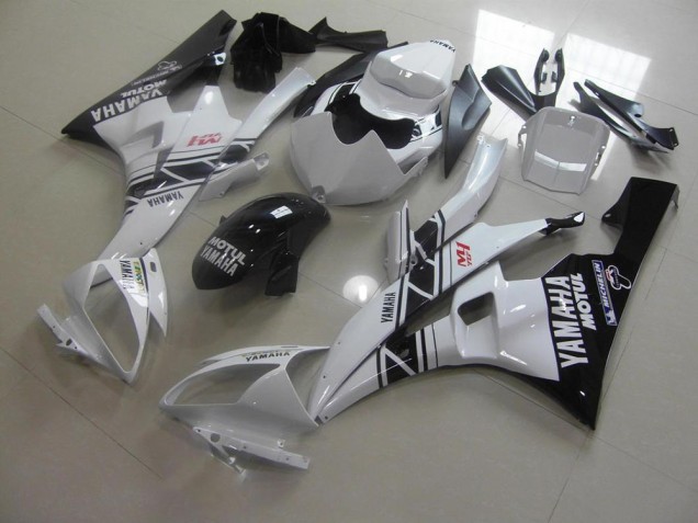 Negro Blanco Kit Carenado Inyección Yamaha R6 2006-2007