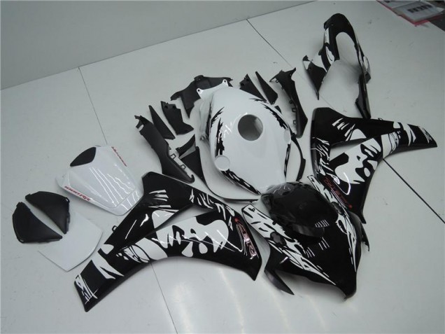 Negro Blanco Kits Completo Carenado Moto ABS Honda CBR 1000 RR 2008-2011
