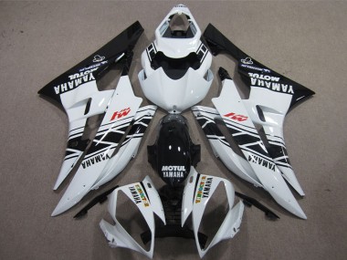 Negro Blanco Motul Carenado Moto Yamaha R6 2006-2007