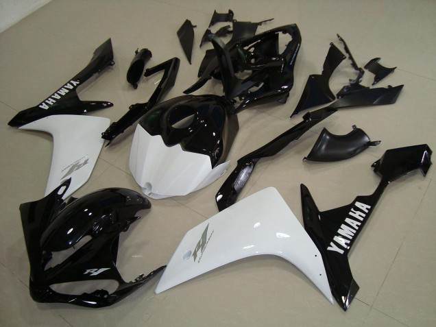 Negro Blanco Oro Carenado Moto Yamaha R1 2007-2008