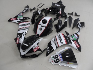 Negro Blanco Pegatinas Packs Carenado Moto Yamaha R1 2007-2008