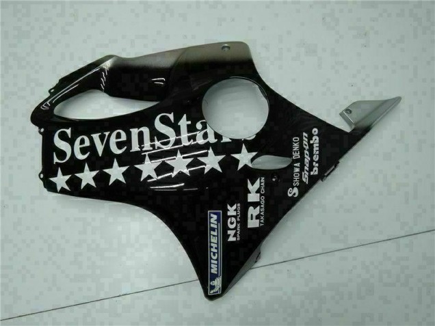 Negro Blanco SevenStarss Carenado Moto Honda CBR 600 F4i 2001-2003