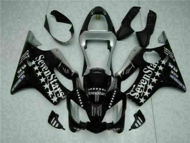 Negro Blanco SevenStarss Carenado Moto Honda CBR 600 F4i 2001-2003