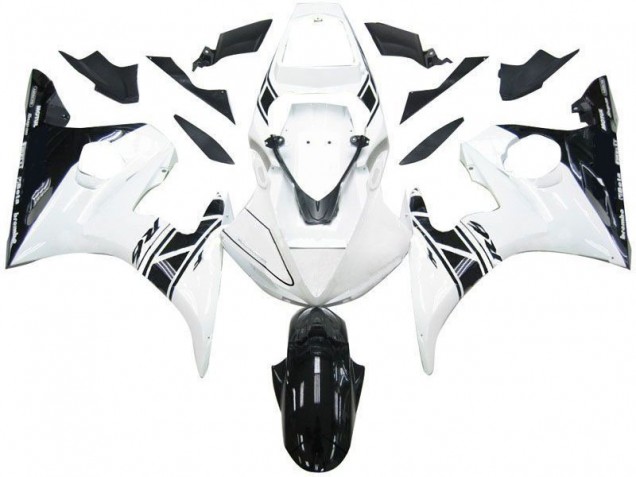 Negro Blanco Tribal Carenado Moto Yamaha R6 2003-2005