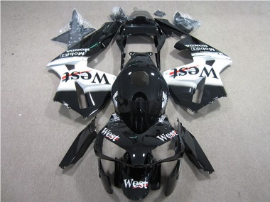 Negro Blanco West Carenado Moto Honda CBR 600 RR 2005-2006